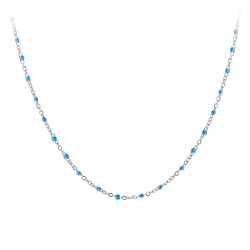 Collana di perline blu di BR01