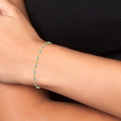Blue beads bracelet by BR01