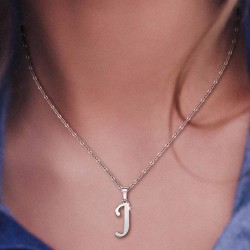 Alphabet letter J necklace...