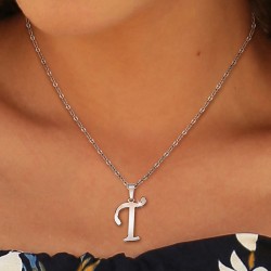Alphabet letter T necklace...