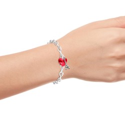 Bracelet red heart and...