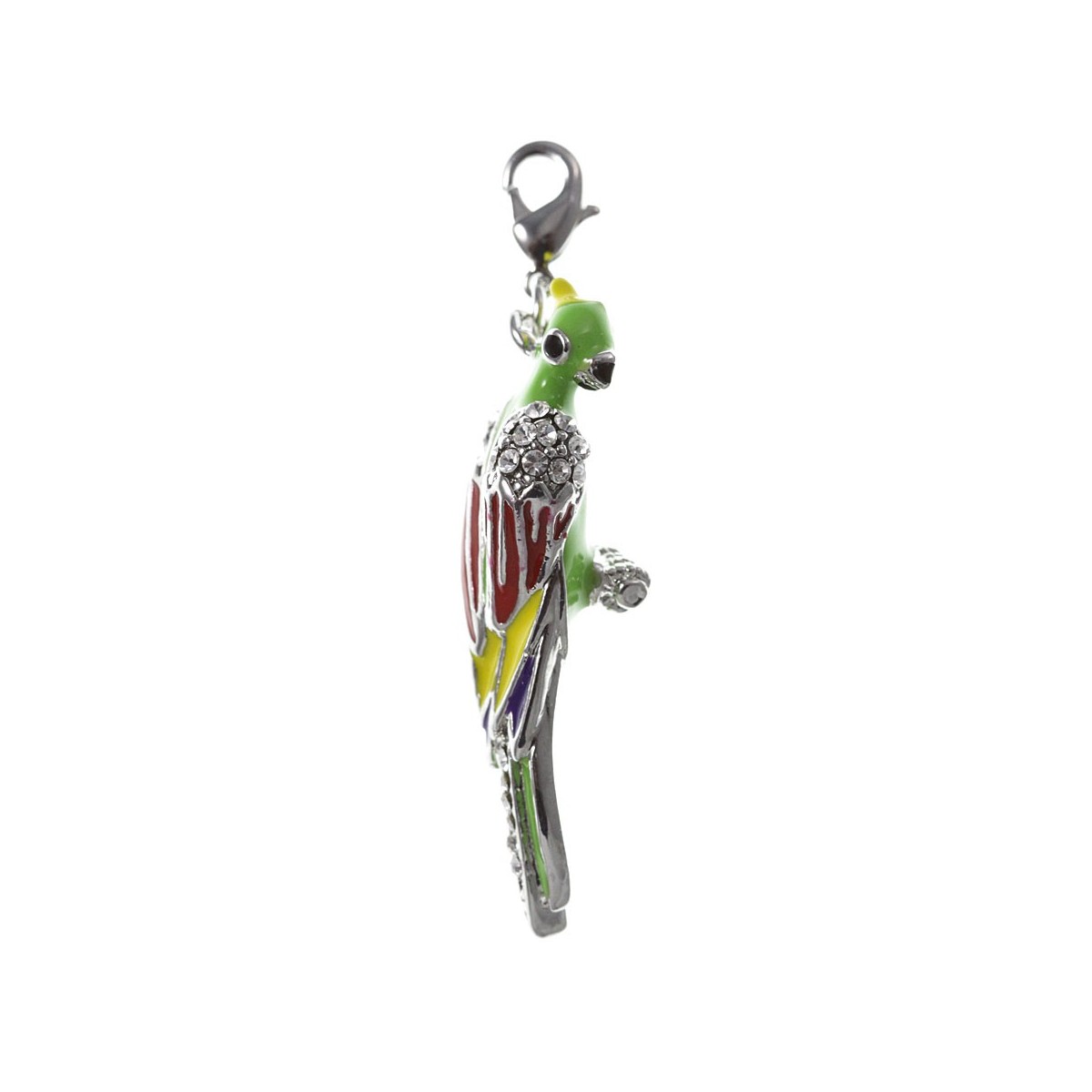 Charm perroquet strass