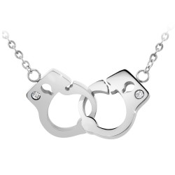 Handcuff necklace adorned...