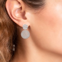 Earrings by BR01 adorned...