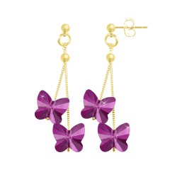 Butterfly earrings adorned...