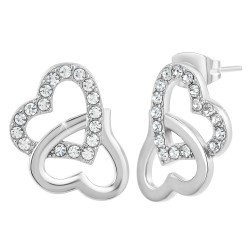 BR01 heart earrings adorned...