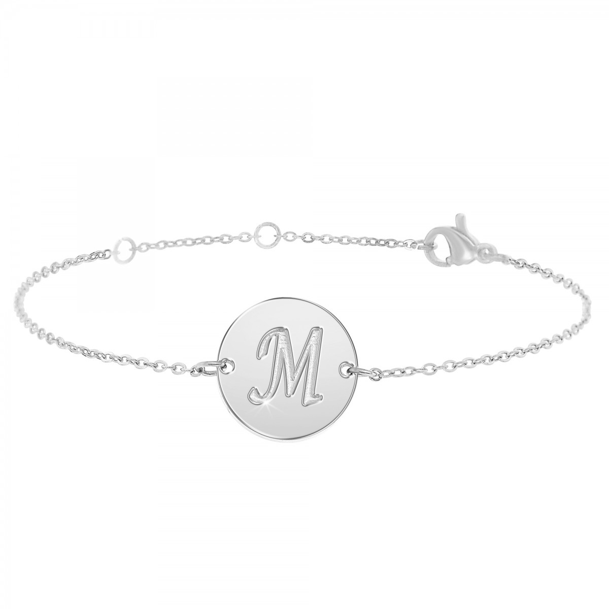 Bracelet lettre M en acier inoxydable par SoCharm