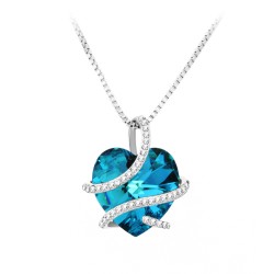 Heart necklace BR01 adorned...