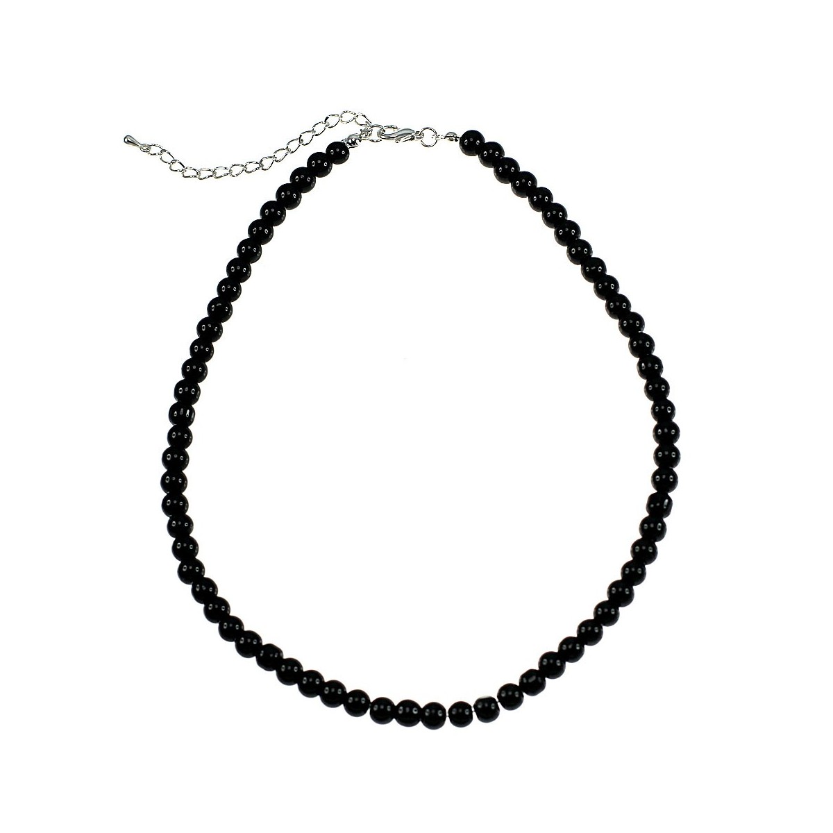 Collier perles de verre noir