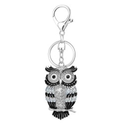 BR01 owl bag charm adorned...
