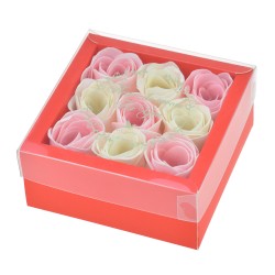 Box of 9 petal soap roses