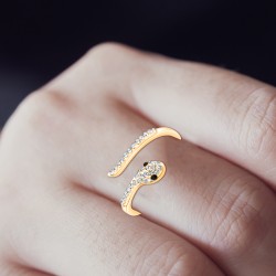 Bague ajustable serpent...