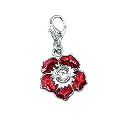 Amuleto de flor vermelha BR01