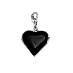 BR01 black heart charm charm