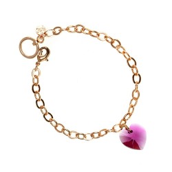 Rose gold bracelet and pink...