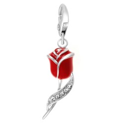 Charm rose rouge BR01