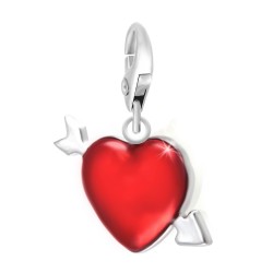 Amuleto de coração vermelho...
