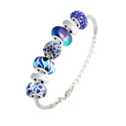 BR01 bracelet blue pearls...