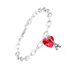 Bracelet red heart and...